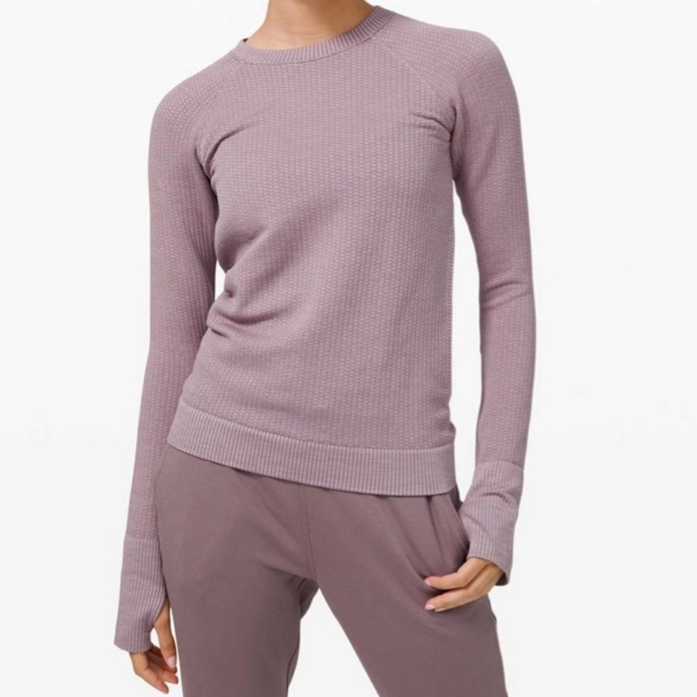 Lululemon•Women’s• Rest Less Pullover-Bubble Dot Violet Verbena/Chrome•NWT Sz. 4